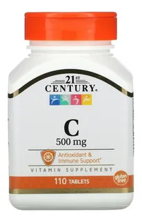 Vitamina C 500 Mg + Calcio 30 Mg  110 Tablet Importada Eua 