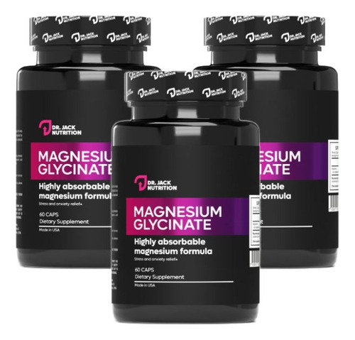 Pack X3 Glicinato De Magnesio 400mg - 60 Capsulas | Dr Jack