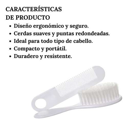 Juego De Cepillo Y Peine Cuidado Del Bebé Dreambaby - Blanco