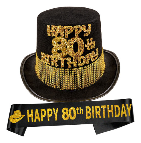 Regalo 80 Cumpleaño Para Hombr Sombrero Fiesta Banda Idea