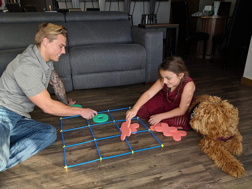 Set De Juego Rainbow Toyfrog Jumbo Tic Tac Toe, Grande Para
