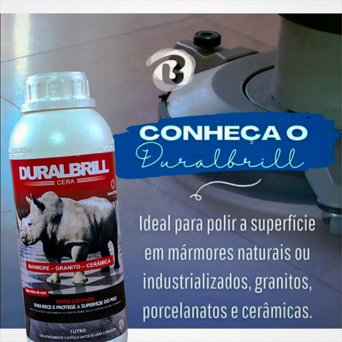 Cera Polir Resistente Alto Tráfego Pessoas Duralbrill 1lt