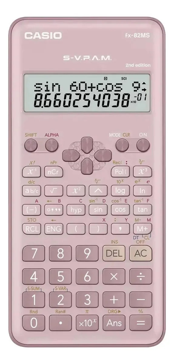 Calculadora científica Casio FX-82MS-PK 2ª edição Pink Rose
