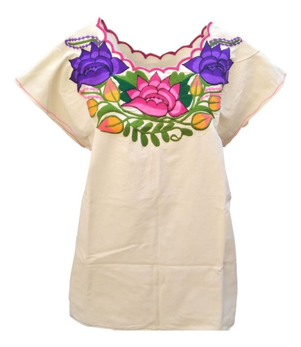 Blusa Artesanal Bordada Chiapas