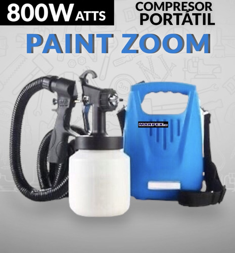 Compresor + Pistola Pintar Paint Zoom Premium Marpex