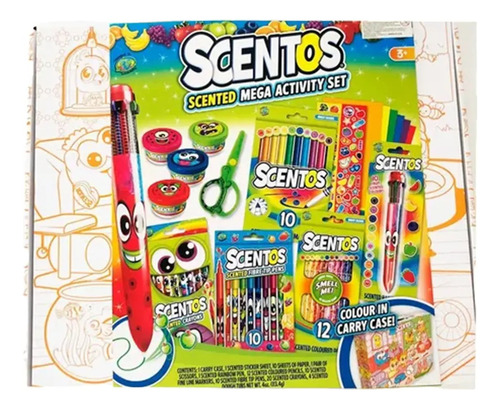 Set De Artes Scentos Marcadores Lápices Con Aroma 69pcs Febo