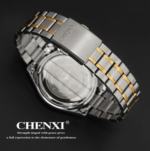 Relógio Masculino Chenxi Puseira Aço Inox Prova De Água 30m