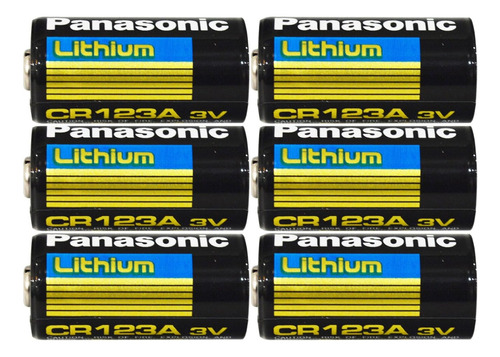 Pack 6 Pilas Panasonic Cr123a 3v Lithium Litio Bateria