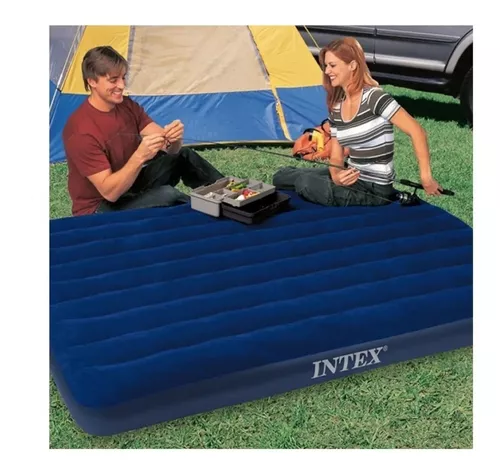 Colchón hinchable dura-beam Intex classic downy - 99x191x25 cm