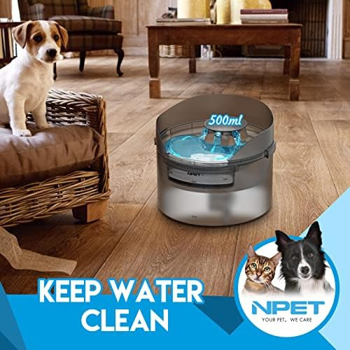 Npet Df30 Fuente De Agua Para Perros, 2 Dispensadores Automá