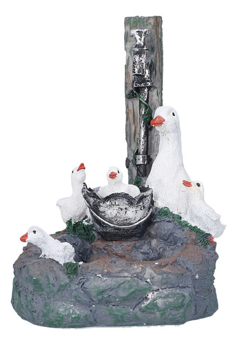 Estatuas De Jardín, Estatua De La Familia De Patos, Resina O