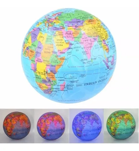 Globo Terraqueo Mapamundi C/movimiento Luz Led Mundo Obelisc