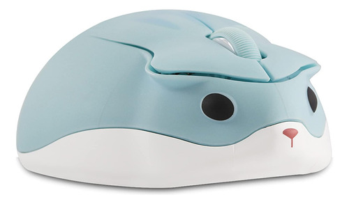 Mouse Inalámbrico, De Adorable Hámster Azul, 1200 Dpi