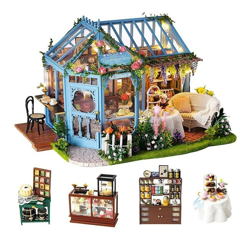 Casa De Muñecas Tukiie Kit De Muebles De En Miniatura, E Csñ