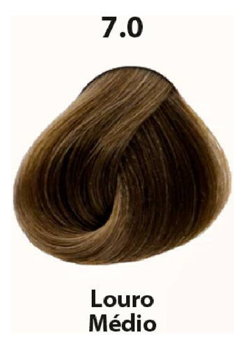  Tintura Para Cabelo Coloração Capilar Tinta Brazilian Color Tom 7.0 louro medio