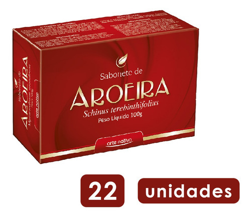 22x Sabonete De Aroeira Sem Conservantes 100g Arte Nativa