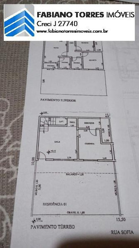 Sobrado Para Venda Em Santo André, Parque Novo Oratorio, 3 Dormitórios, 1 Suíte, 1 Banheiro, 2 Vagas - 1412_2-593841