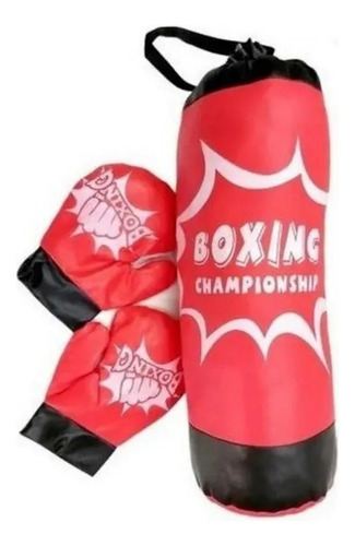 Set Saco Boxeo Para Niños Con Guantes Juego Deporte