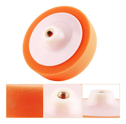 Discos Para Aplicar Cera Y Pulir, De Esponja Naranja, 6 In