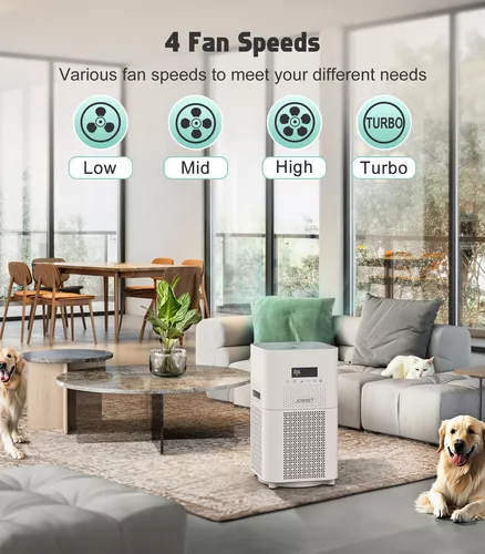  Purificadores de aire para el hogar, Purificador de aire para  mascotas absorbe el olor, 24 dB en modo de sueño, Filtro Hepa de  filtración de 3 etapas
