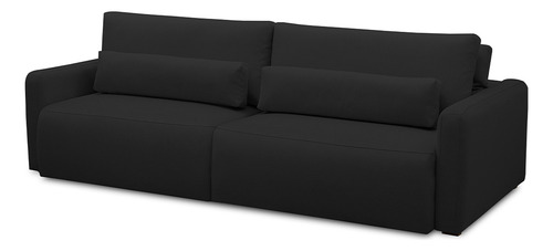 Sofá Retrátil Reclinável Living 240cm Sevilha Veludo Preto