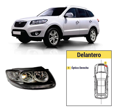 Óptico Derecho Hyundai Santa Fe 2006-2012