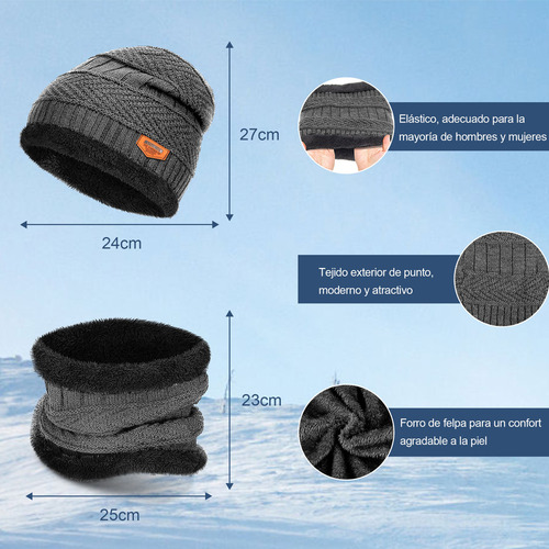 Wang Gorro Bufanda Guantes Calcetines Con Térmico Forro