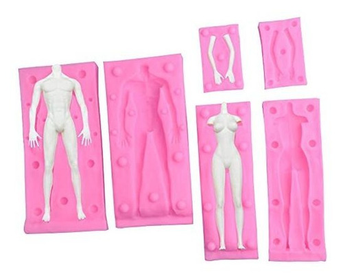 Moldes De Silicona Cuerpo Humano Hombre/mujer Para Artesania