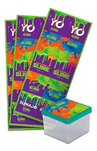 30un Adesivos Quadrado Slime Decoração De Festa Infantil