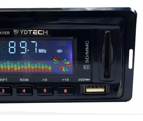 Toca Radio Fm P/ Carro Mp3 Automotivo Usb Sd Aux Player Som