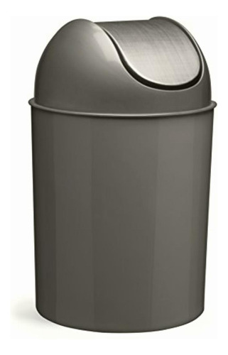 Umbra Mezzo 2.5-gallon Swing-top Waste Can, Nickel