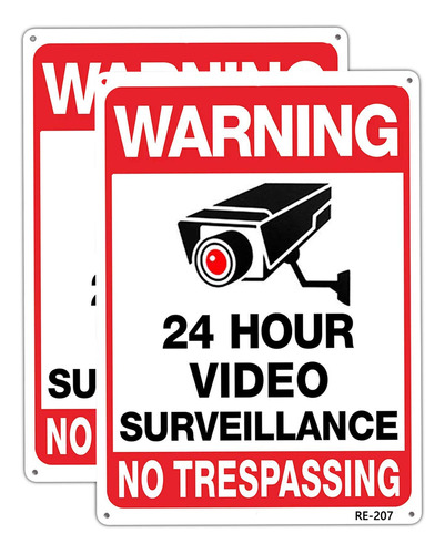 Camara Seguridad Advertencia Uso Señal Videovigilancia 24 No