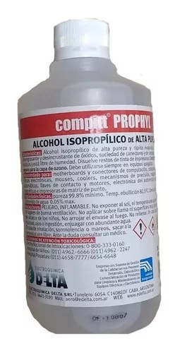 Alcohol Isopropilico 500cc Limpieza Electronica Delta