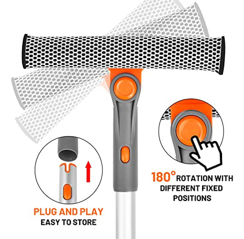 Limpiacristales Doméstico Kit 2 En 1 Con Múltiples Ángulos H