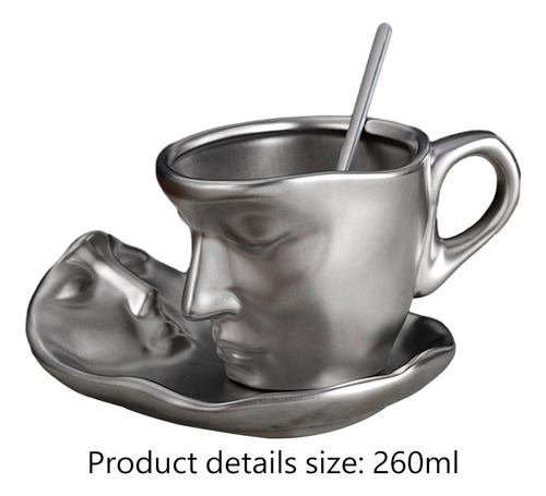 Elegante Juego De Tazas De Café De Cerámica Con Platillo Y
