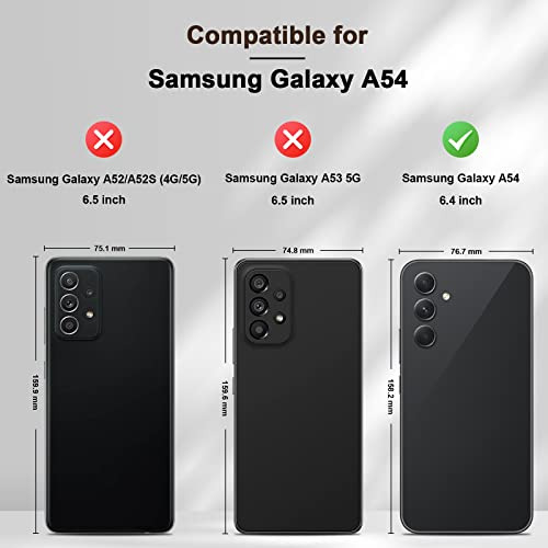 Funda Cartera Para Galaxy A54 5g Oscuro Piel Sintetica-2