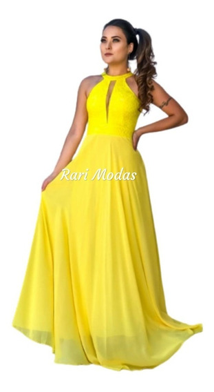 vestido de madrinha amarelo plus size