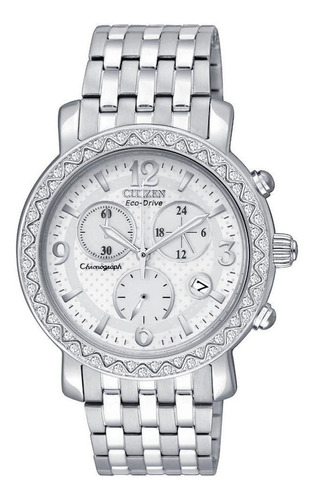 Relógio Citizen Eco-drive Feminino Fb1290-58a Tz28039k Cor da correia Branco Cor do fundo Branco