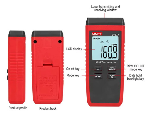 Tacometro Digital Laser Unit-t Ut373 (sin Contacto)