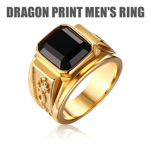 Anillo De Diamantes Con Diseño De Dragón Estilo P Para Hombr