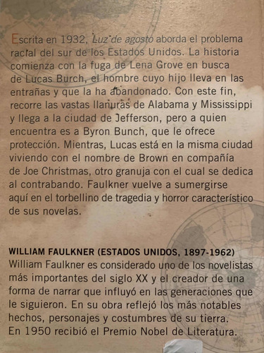 Luz De Agosto - William Faulkner