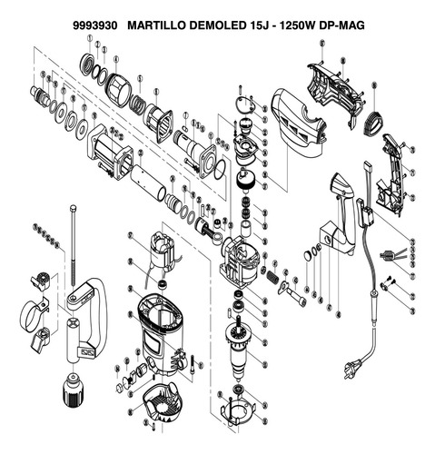 Interruptor Repuesto Martillo Demoledor Dowen Pagio 999 3930