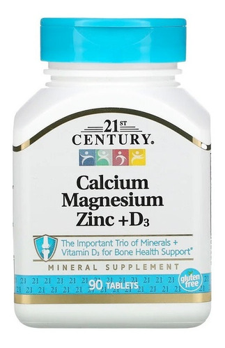 Suplemento Calcio Magnesio Zinc Y Vitamina D3 Importado Usa