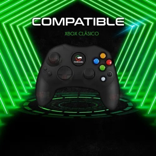 Control Xbox Clásico Negro Alámbrico 1.45m