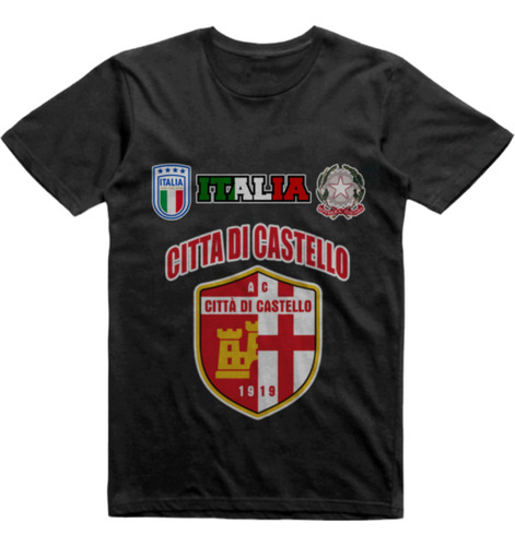 Remera Infantil Negra Ac Citta Di Castello Italia