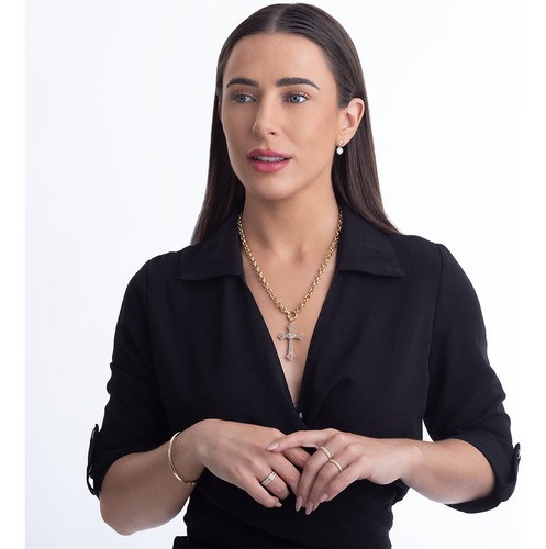 Anel Pavê Em Ouro 18k Com 61 Pontos De Diamante Aro 18