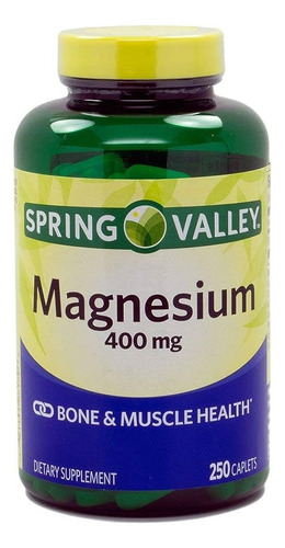 Magnesio De 400 Mg. Spring Valley Importado 250 Cápsulas 