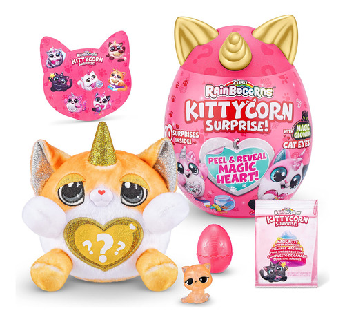 Gatito Sorpresa De Rainbocorns Peluche Coleccionable Con Sor