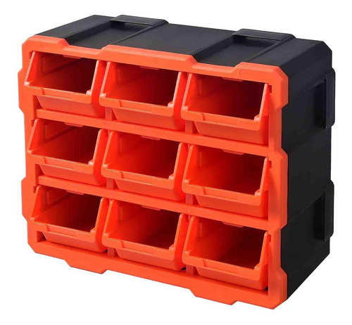 Caja Organizadora Plástica 9 Comp Desmontables Tactix 320676