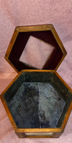 Costurero Inglés Siglo Xix Madera Y Vidrio Excelente Estado (Usado)